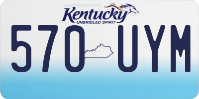 KY license plate 570UYM