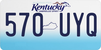 KY license plate 570UYQ