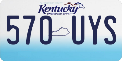 KY license plate 570UYS