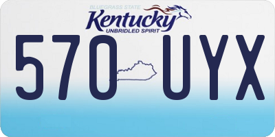 KY license plate 570UYX