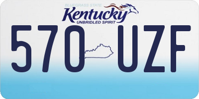 KY license plate 570UZF