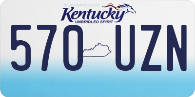 KY license plate 570UZN
