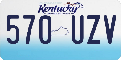 KY license plate 570UZV