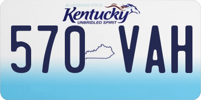 KY license plate 570VAH