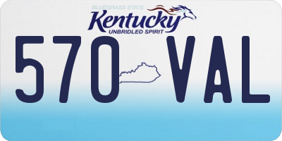KY license plate 570VAL