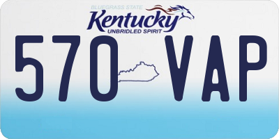 KY license plate 570VAP