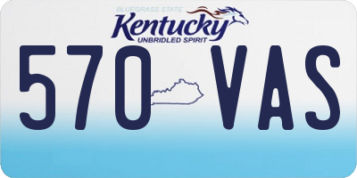 KY license plate 570VAS