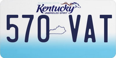 KY license plate 570VAT