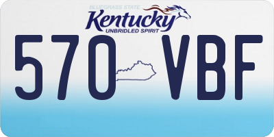 KY license plate 570VBF