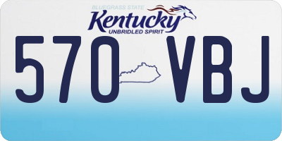 KY license plate 570VBJ