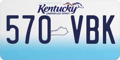 KY license plate 570VBK