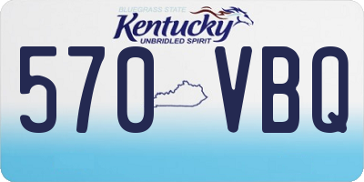 KY license plate 570VBQ
