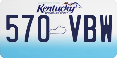 KY license plate 570VBW