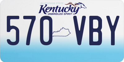KY license plate 570VBY