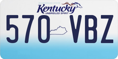 KY license plate 570VBZ