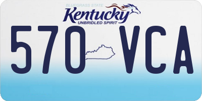 KY license plate 570VCA