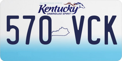 KY license plate 570VCK