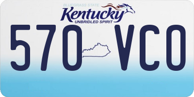 KY license plate 570VCO