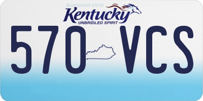KY license plate 570VCS