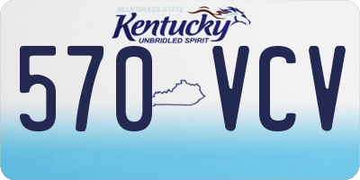 KY license plate 570VCV