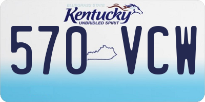 KY license plate 570VCW