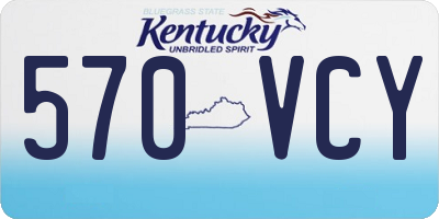KY license plate 570VCY