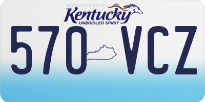 KY license plate 570VCZ