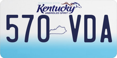 KY license plate 570VDA