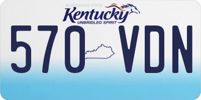 KY license plate 570VDN