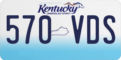 KY license plate 570VDS