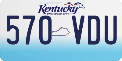 KY license plate 570VDU