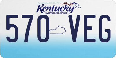 KY license plate 570VEG
