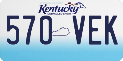 KY license plate 570VEK