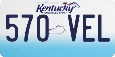 KY license plate 570VEL