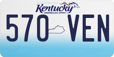 KY license plate 570VEN