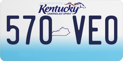 KY license plate 570VEO