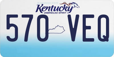 KY license plate 570VEQ