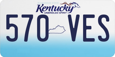KY license plate 570VES