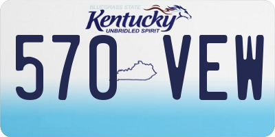 KY license plate 570VEW