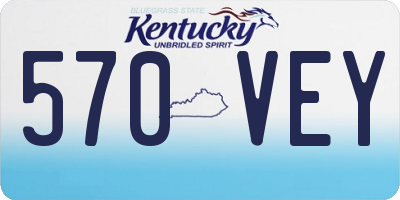KY license plate 570VEY