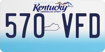 KY license plate 570VFD