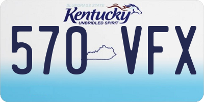 KY license plate 570VFX