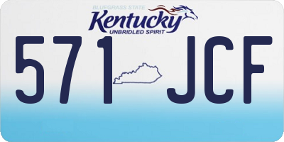 KY license plate 571JCF