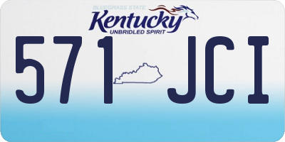 KY license plate 571JCI