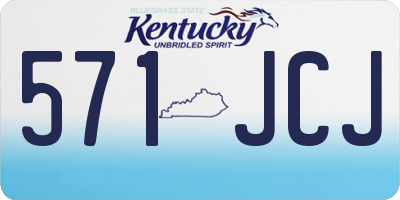 KY license plate 571JCJ