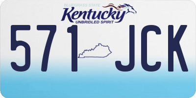 KY license plate 571JCK