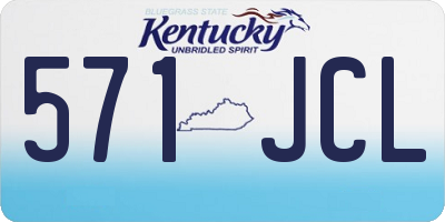 KY license plate 571JCL