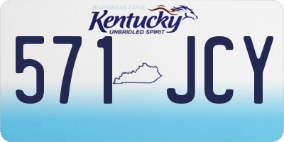 KY license plate 571JCY