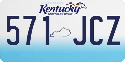 KY license plate 571JCZ