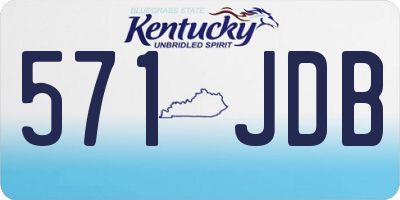 KY license plate 571JDB